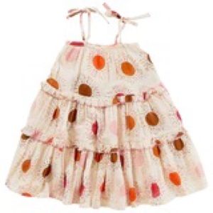 Pink Chicken Girls Garden Dress - Sunrise